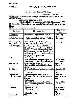 Giáo án Âm nhạc Lớp 3 - Chương trình cả năm - Năm học 2015-2016